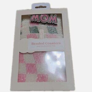 Vivitar Beaded Coasters And 'MOM' Corkscrew Set